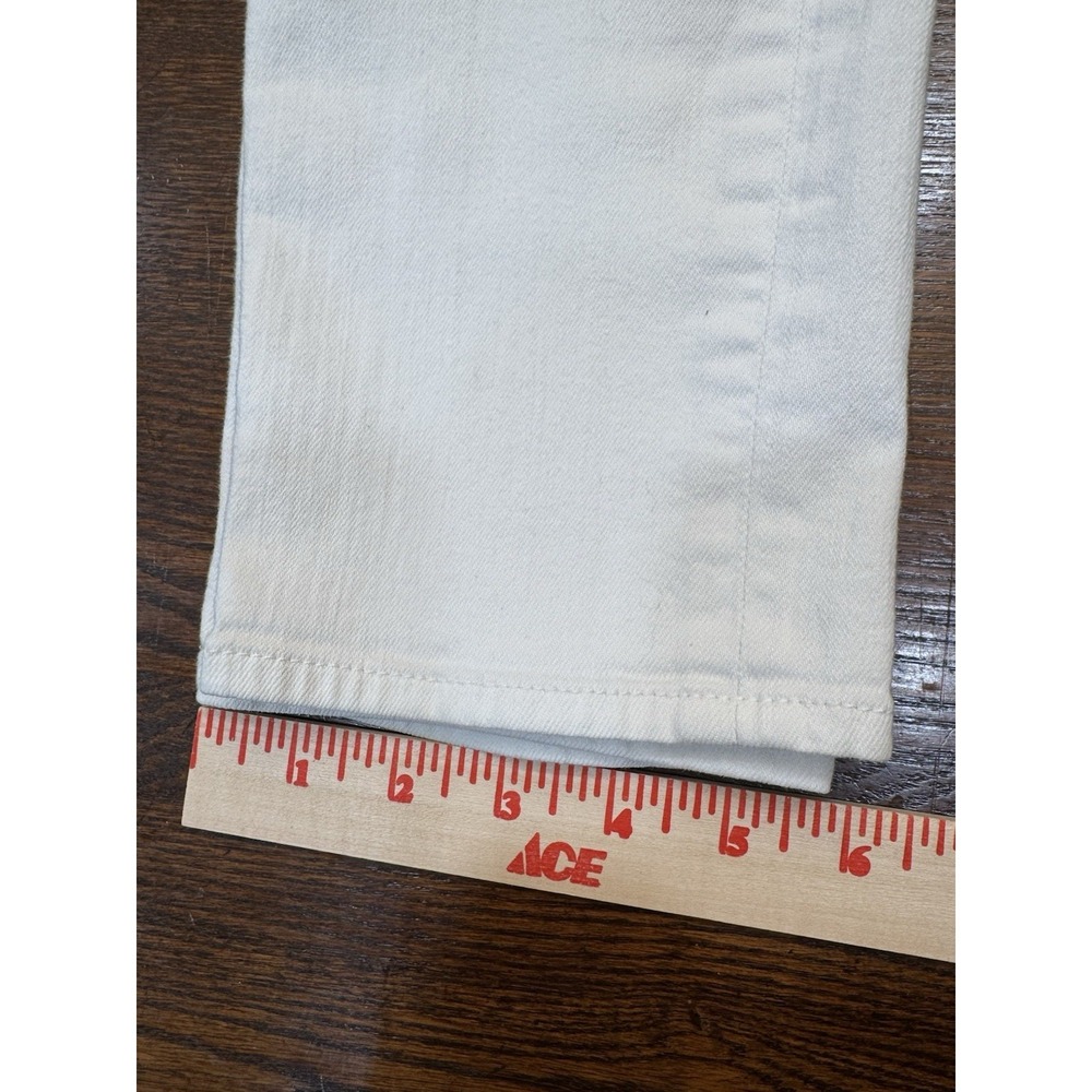 7 For All Mankind Kimmie Crop White Stretch Jeans Women's Size 25 = Size 0-2 - Picture 9 of 11